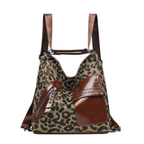 Leopard Pattern Material nylo Rivet Shoulder Book Bag - 2 options - handbag at TFC&H Co.