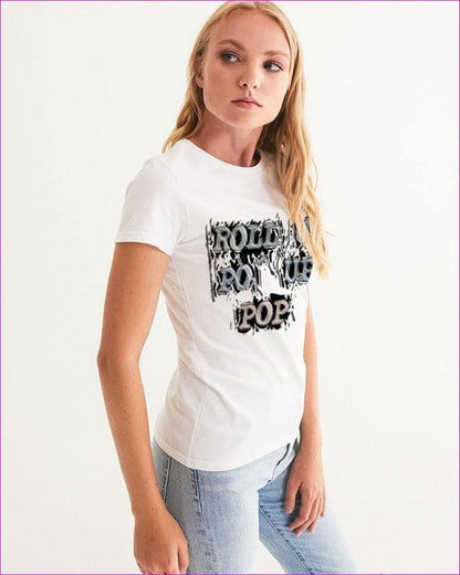 Roll Up Po' Up Pop News Edition Women's Graphic Tee - women's t-shirt at TFC&H Co.