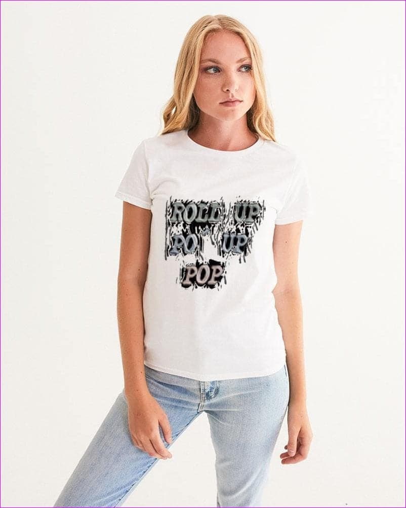 Roll Up Po' Up Pop News Edition Women's Graphic Tee - women's t-shirt at TFC&H Co.