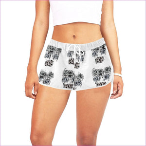 Roll Up Po' Up Pop News Edition * Women's All Over Print Casual Shorts (Model L19) - Roll Up Po' Up Pop Tease Shorts - womens shorts at TFC&H Co.