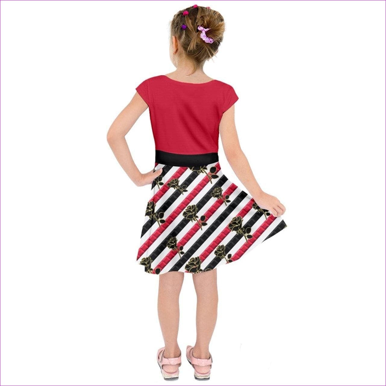 - Rose Gold Kids Short Sleeve Dress - kids dress at TFC&H Co.