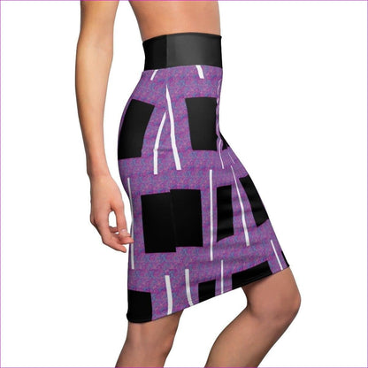 Royal Geo 2 Women's Pencil Skirt Voluptuous (+) Size Available- Ships from The US - women's skirt at TFC&H Co.