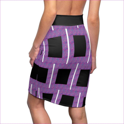 M Royal Geo 2 Women's Pencil Skirt Voluptuous (+) Size Available- Ships from The US - women's skirt at TFC&H Co.