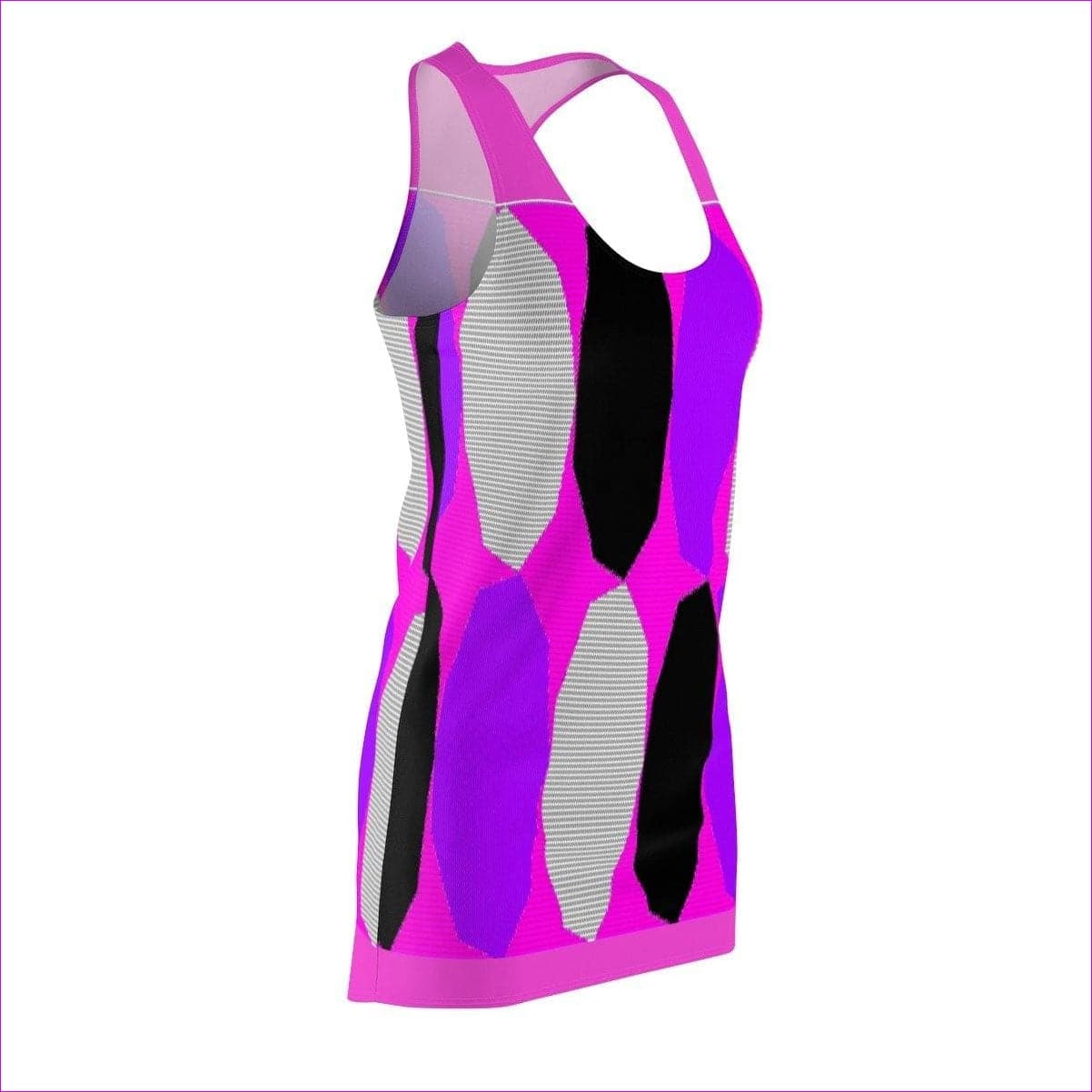 Royal Geo 3 Cut & Sew Racerback Dress - Pink- Ships from The US - women's racerback dress at TFC&H Co.
