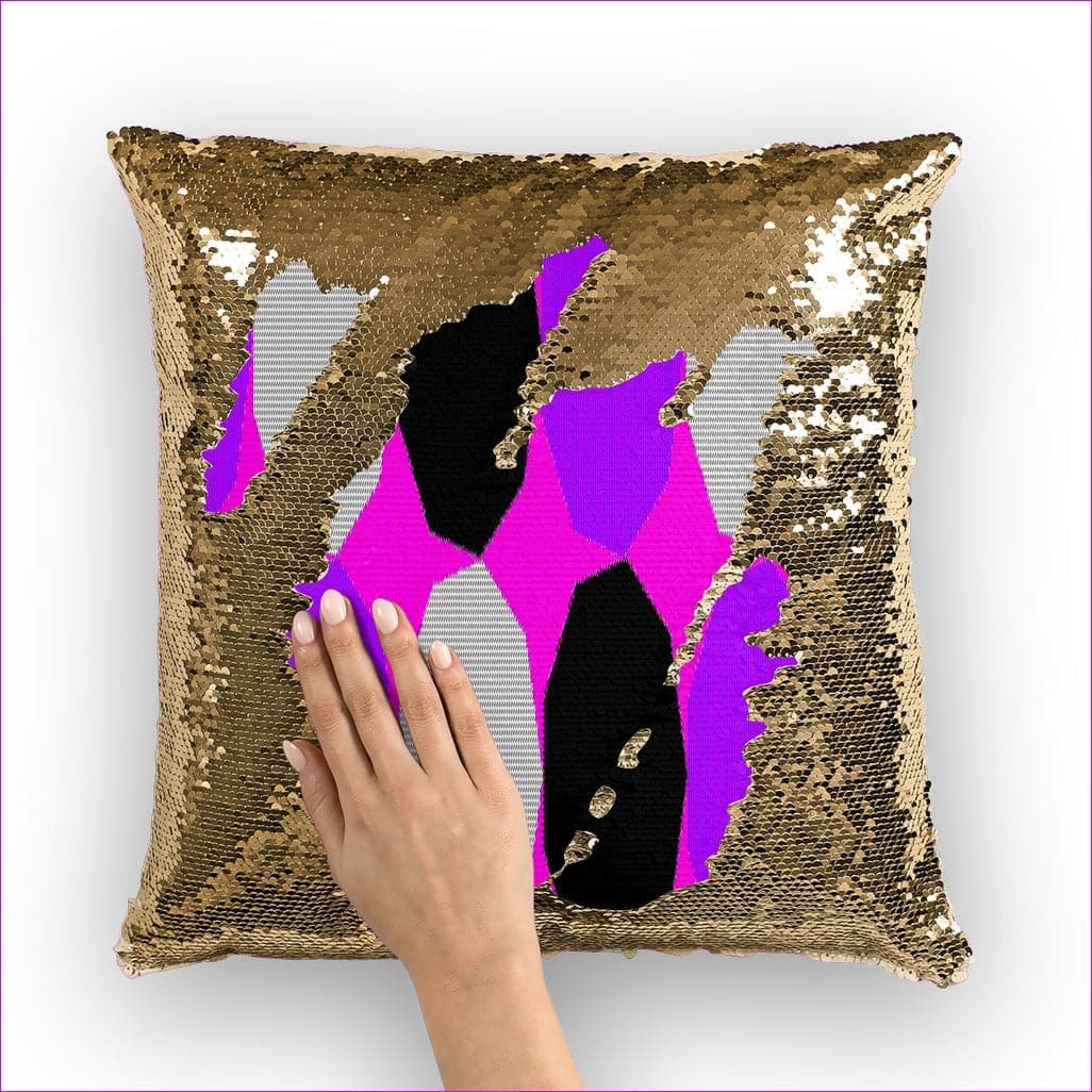 - Royal Geo 3 Home Sequin Cushion Cover Insert Available - pillow case at TFC&H Co.