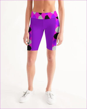 - Royal Geo 3 Women's Mid-Rise Bike Shorts - womens shorts at TFC&H Co.