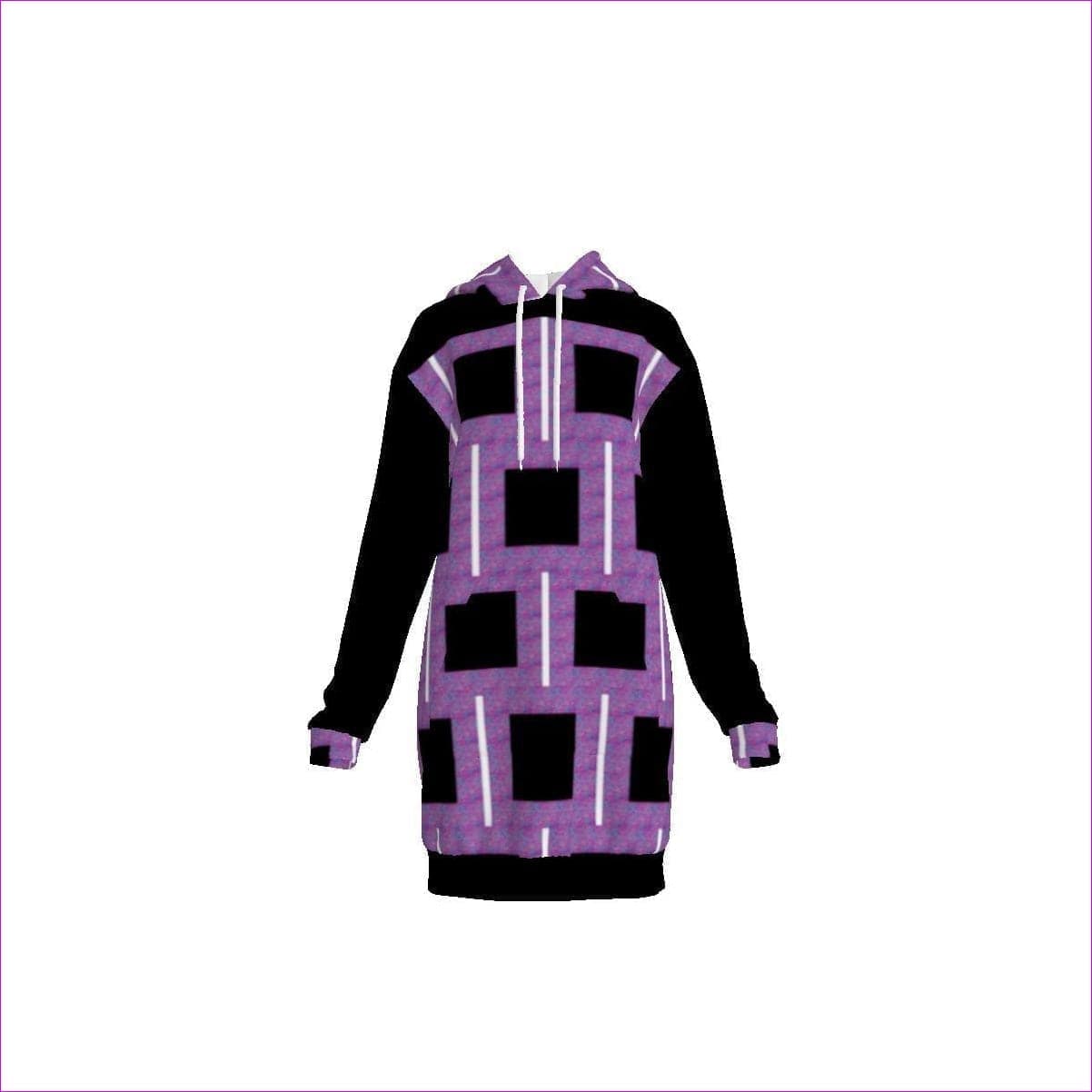 - Royal Geo Hooded Sweatshirt Dress - womens hoodie dress at TFC&H Co.