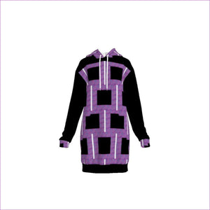 - Royal Geo Hooded Sweatshirt Dress - womens hoodie dress at TFC&H Co.