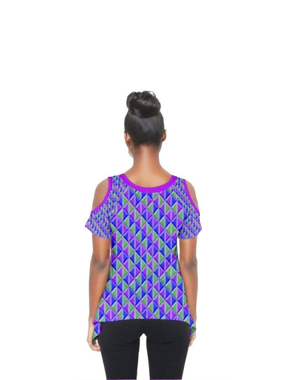 Royal Pyramid Cut Out Side Drop Tee - women's top at TFC&H Co.
