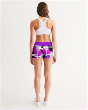 Royal Spread Women's Mid-Rise Yoga Shorts - women's shorts at TFC&H Co.