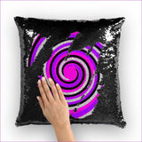 Black - Royal Swirl Home Sequin Cushion Cover Insert Available - pillow case at TFC&H Co.