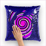 Navy - Royal Swirl Home Sequin Cushion Cover Insert Available - pillow case at TFC&H Co.