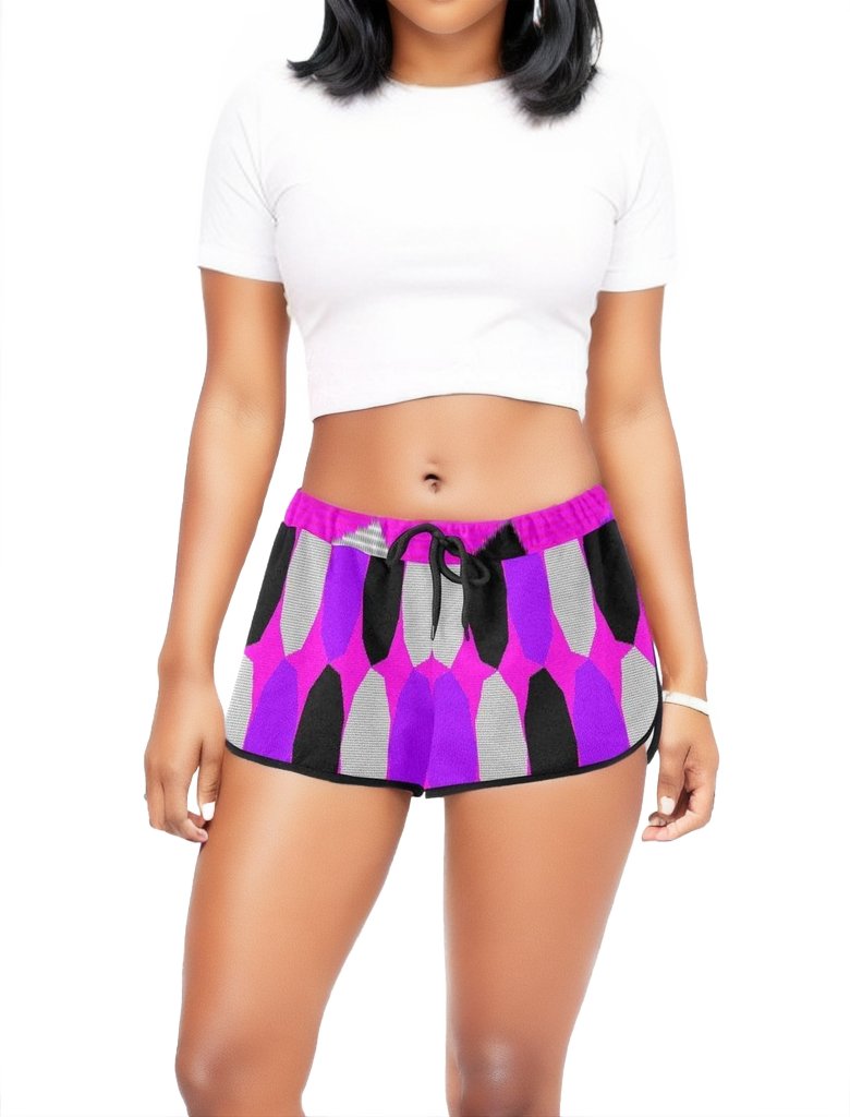 Royal Geo 3 Women's All Over Print Casual Shorts (Model L19) Royal Tease Shorts - women's shorts at TFC&H Co.