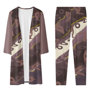 Taupe - Runaway Women's Long Sleeve Cardigan and Leggings 2pcs - womens top & leggings set at TFC&H Co.