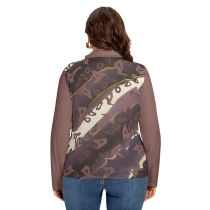 Runaway Women's Turtleneck Shirt With Long Sleeve Voluptuous (+)Plus Size - women's shirt at TFC&H Co.