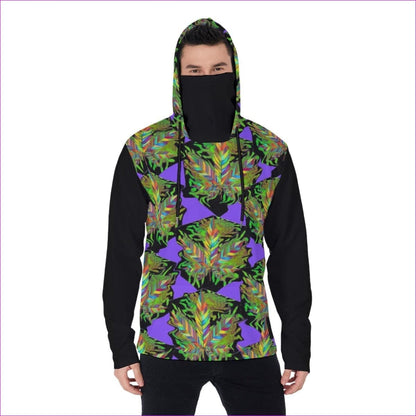 Sativa Men's Heavy Fleece Hoodie With Mask (Weed Clothing) - men's hoodie at TFC&H Co.