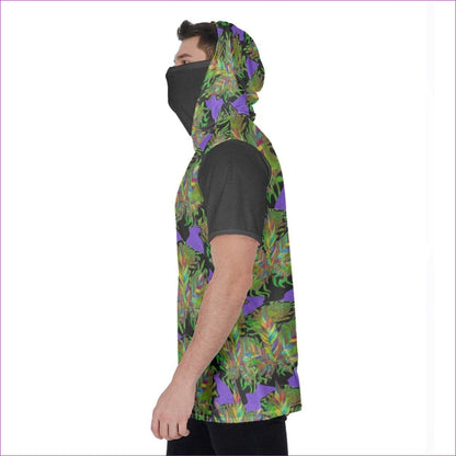 Sativa Men's T-Shirt With Mask (Weed Clothing) - men's t-shirt with hood & mask at TFC&H Co.
