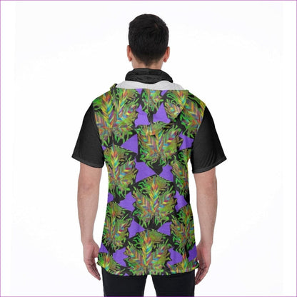 Sativa Men's T-Shirt With Mask (Weed Clothing) - men's t-shirt with hood & mask at TFC&H Co.