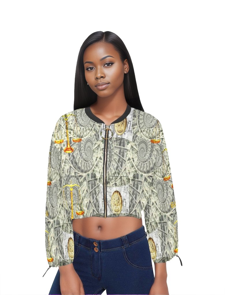 Scales Women's Chiffon Cropped Jacket - women's jackets at TFC&H Co.