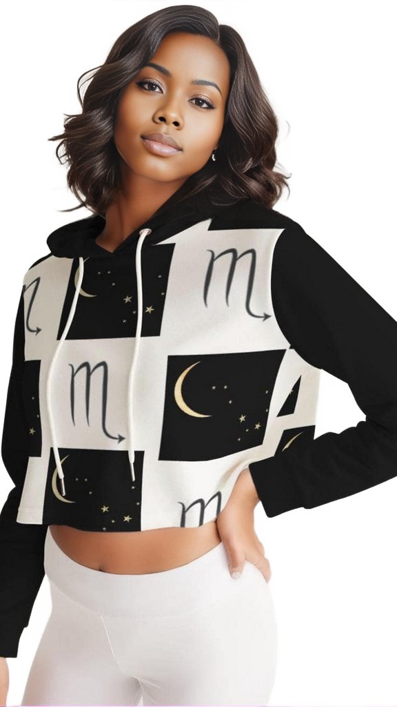 - Scorpio Moon Women's Cropped Hoodie - womens cropped hoodie at TFC&H Co.
