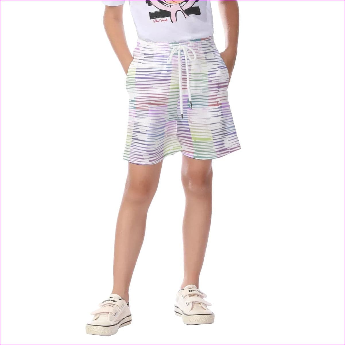 Multi-colored Scribbled Kids Beach Shorts - kid's shorts at TFC&H Co.