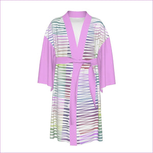 Pink Scribbled Kids Kimono Pajamas Robe - kid's robe at TFC&H Co.