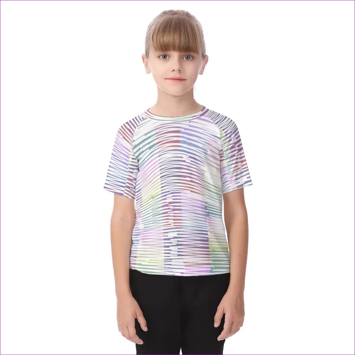 White - Scribbled Kids Raglan Sleeve T-shirt - kids top at TFC&H Co.