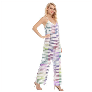 - Scribbled Women's & Teen's Loose Cami Jumpsuit - womens jumpsuit at TFC&H Co.