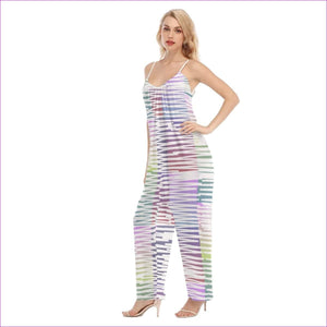 - Scribbled Women's & Teen's Loose Cami Jumpsuit - womens jumpsuit at TFC&H Co.