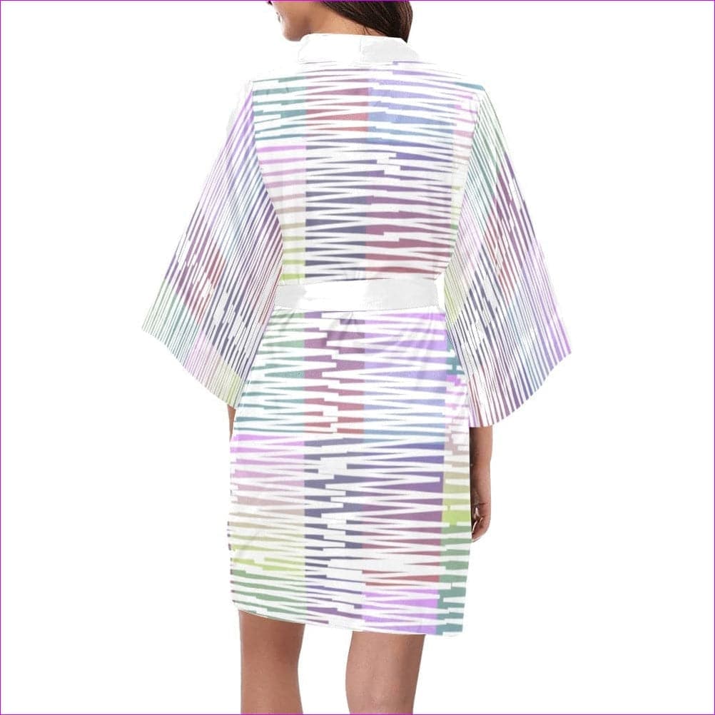 - Scribbled Women's Short Kimono Robe - Womens Kimono Robe at TFC&H Co.