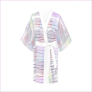 Scribbled Women's Short Kimono Robe - Women's Kimono Robe at TFC&H Co.