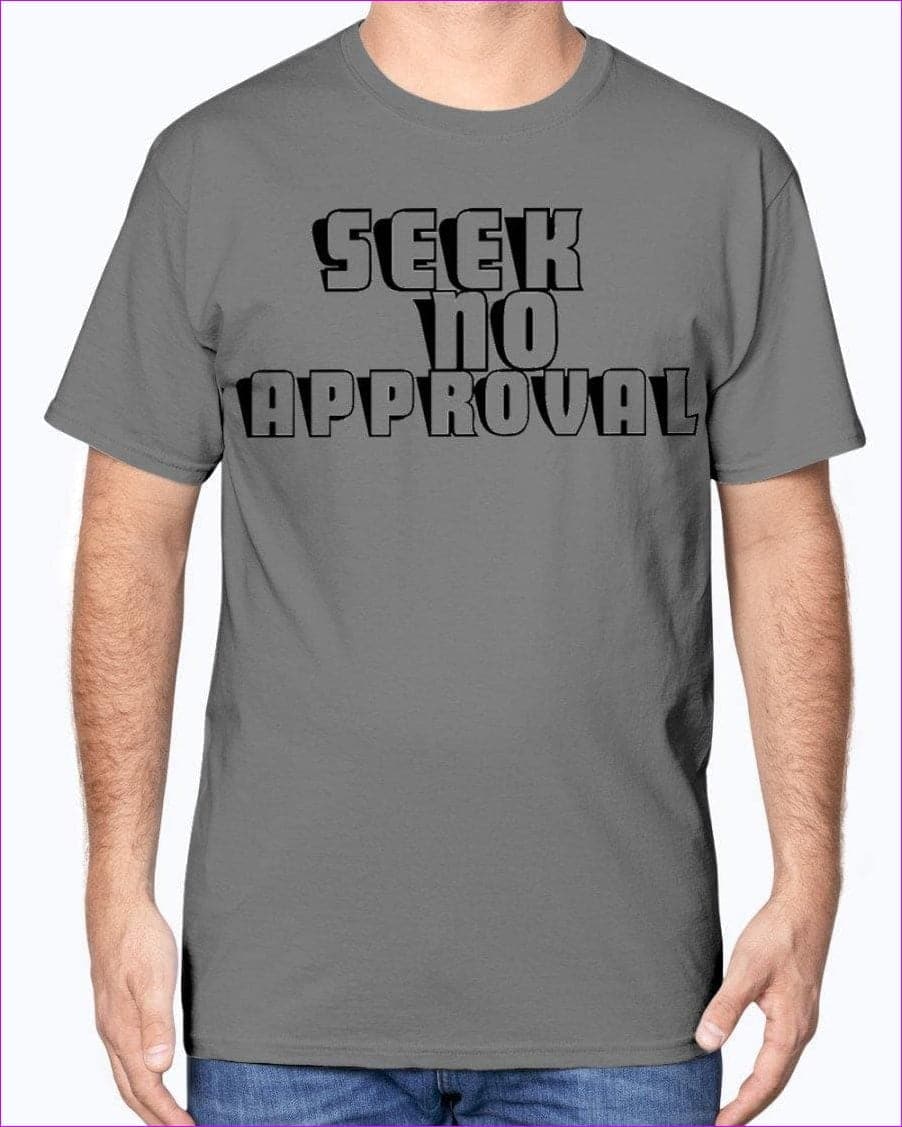 Charcoal Grey Seek No Approval Bubble Tee - men's t-shirt at TFC&H Co.