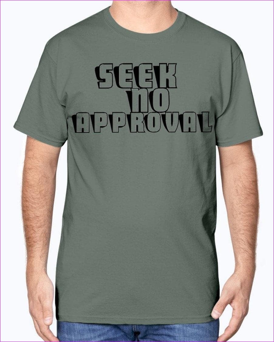 Military Green - Seek No Approval Bubble Tee - mens t-shirt at TFC&H Co.