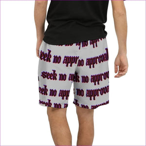 Seek No approval Designer Fade Resistant Men's Swim Trunk - red - men's shorts at TFC&H Co.