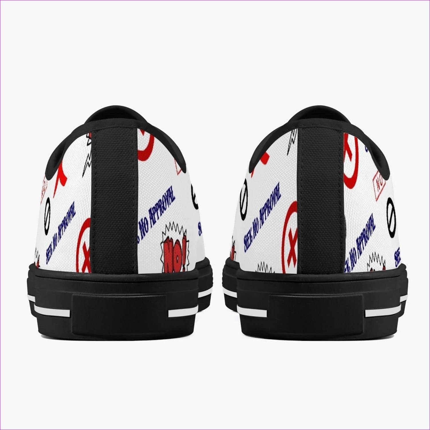 Black Men Seek No Approval Low-Top Canvas Shoes - 2 colors - unisex shoes at TFC&H Co.