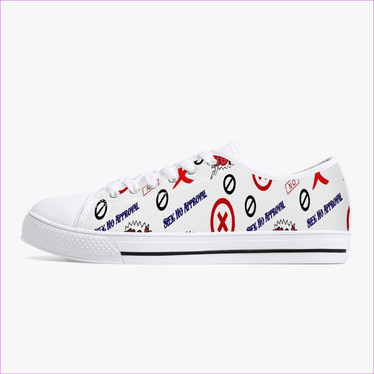 Seek No Approval Low-Top Canvas Shoes - 2 colors - unisex shoes at TFC&H Co.