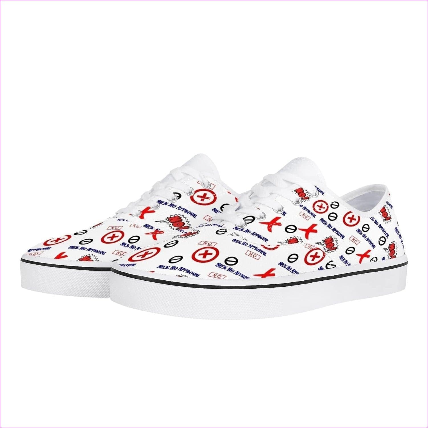 White - Seek No Approval Skate Shoes - 2 colors - womens shoe at TFC&H Co.