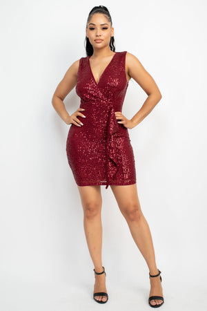 - Sequin Mesh Bodycon Dress - Ships from The US - womens dress at TFC&H Co.