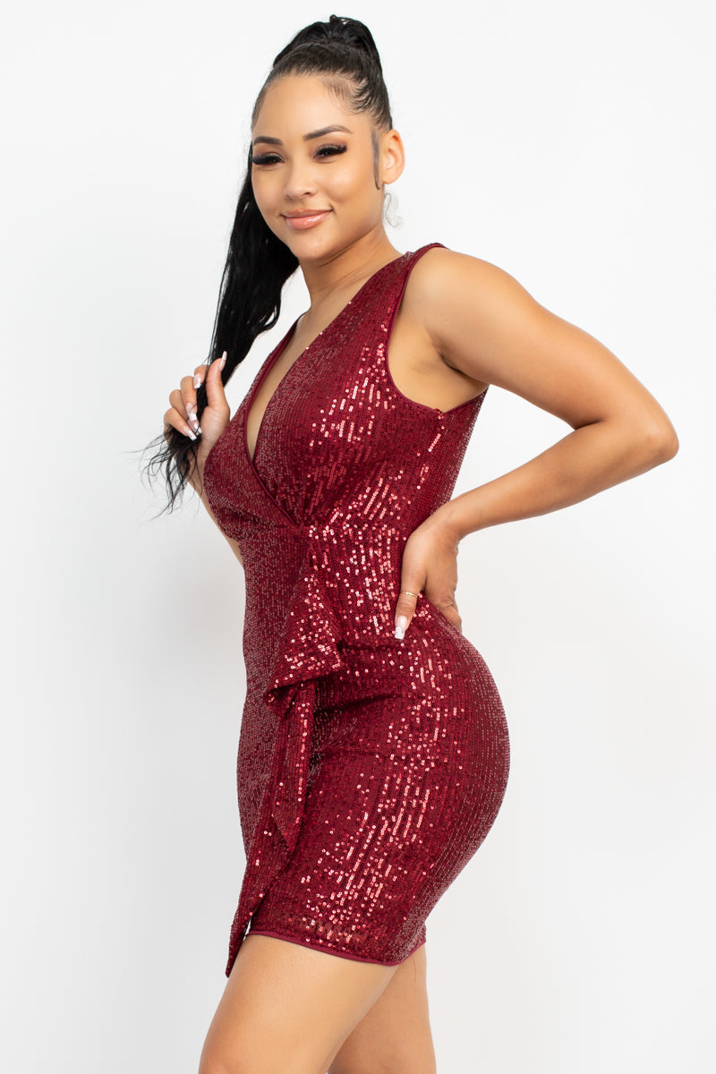 - Sequin Mesh Bodycon Dress - Ships from The US - womens dress at TFC&H Co.