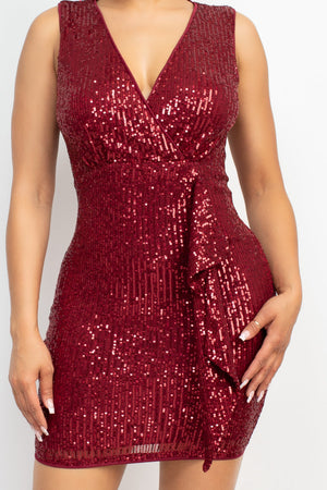Sequin Mesh Bodycon Dress - Ships from The US - women's dress at TFC&H Co.