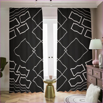 Black Shaped Out Blackout Curtains | 265(gsm) - blackout curtains at TFC&H Co.