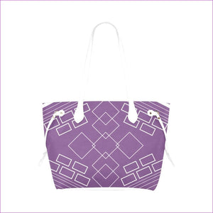 One Size shaped out purple-white Classic Tote Bag (Model1661) - Shaped Out Classic Tote Bag (8 colors) - handbag at TFC&H Co.