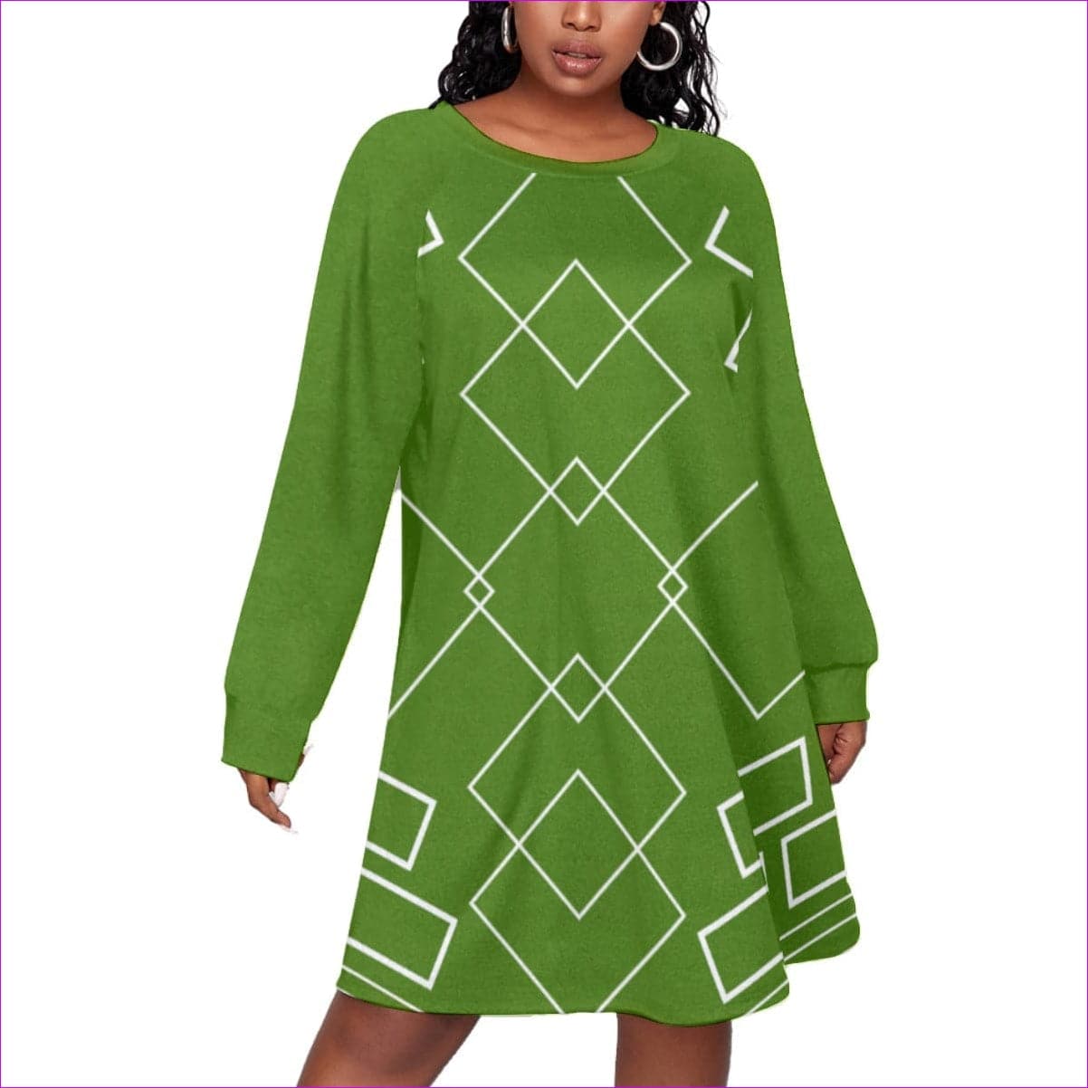 - Shaped Out Women's Dress With Raglan Sleeve Voluptuous (+) Plus Size - womens dress at TFC&H Co.