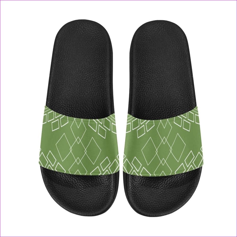 shaped out green Women's Slide Sandals(Model 057) - Shaped Out Women's Slides (5 colors) - womens slides at TFC&H Co.
