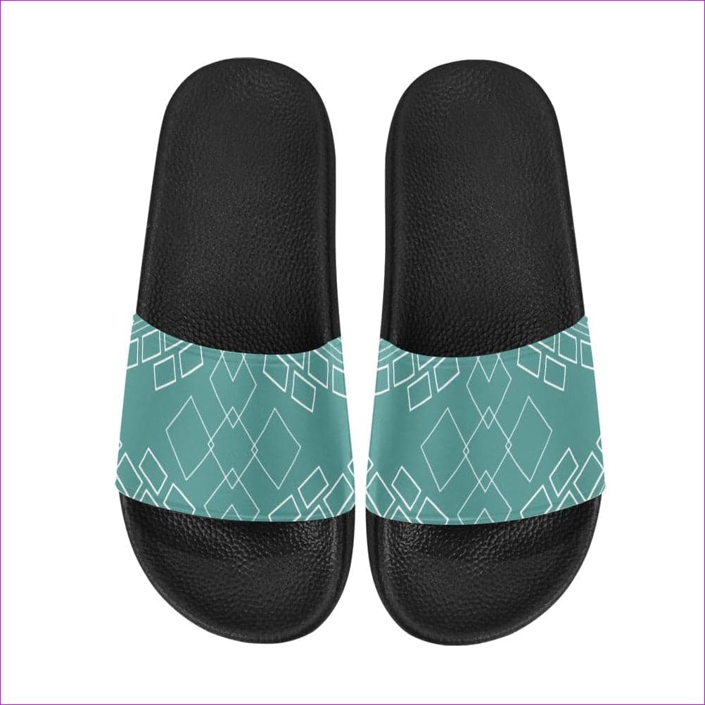 shaped out -teal Women's Slide Sandals(Model 057) - Shaped Out Women's Slides (5 colors) - womens slides at TFC&H Co.