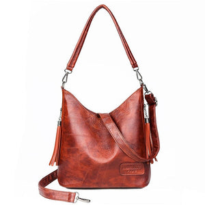 Brown - Simple Fashion Tassel Bag - handbag at TFC&H Co.