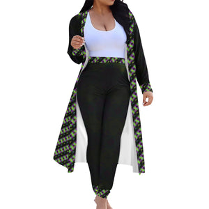 - Snake Women's Long Sleeve Cardigan and Leggings 2pcs - womens top & legging set at TFC&H Co.