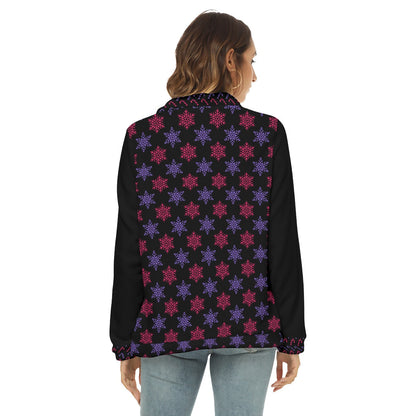 Snow & Candy Women's Borg Fleece Half Zip Christmas Sweater - women's sweater at TFC&H Co.