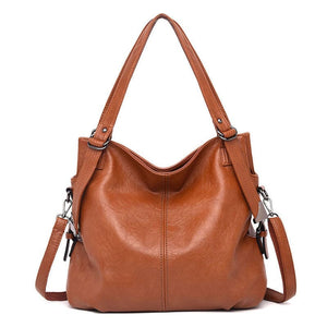 Yellow - Soft Leather Zipper One-Shoulder Bag - handbag at TFC&H Co.