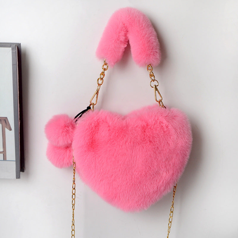 BRIGHT PINK - Soft Plush Love Handbag - handbags at TFC&H Co.